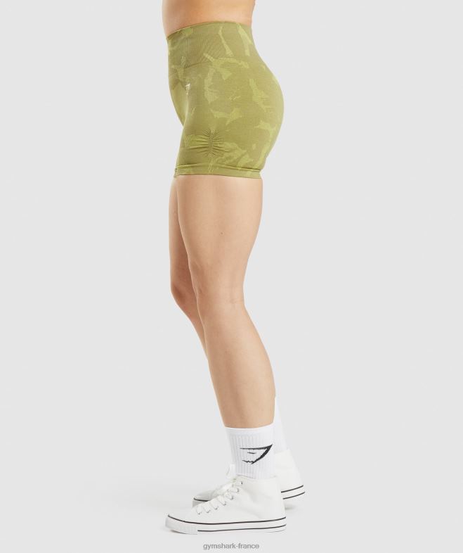 Gymshark adapter le short camouflage sans couture savane | vert griffon femmes 6HF2878